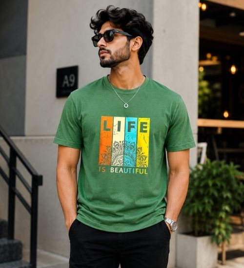 Men’s Graphic Printed Half Sleeve T-Shirt image 4